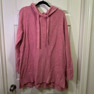 Sonoma Sweater Pullover Hoodie Size XXL Pink Rose Waffle Knit Women’s